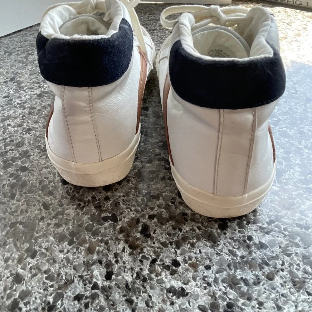 Madewell Sidewalk High Top‎ Skate Sneakers Colorblock Leather Suede Sz Men’s 6.5
